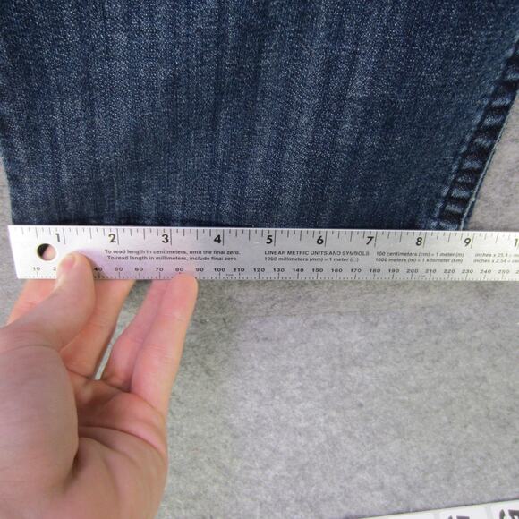 Lee Slender Secret Jeans Womens 14 Blue Stretch Bootcut Fleur-de-Lis Pockets - Picture 3 of 10